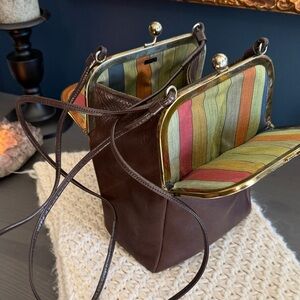 Vintage-Inspired Brown Crossbody Bag